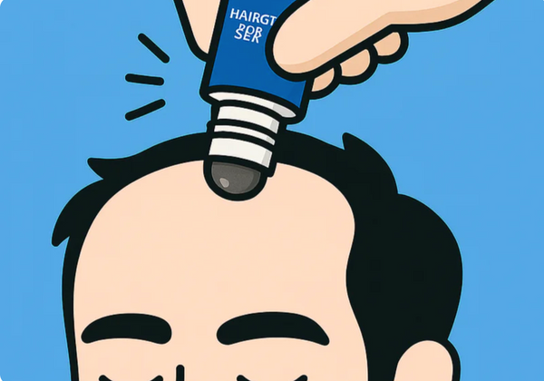 Step 1: Apply to thinning or receding areas